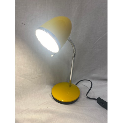 175 - MUSTARD ENAMELLED ADJUSTABLE TABLE LAMP