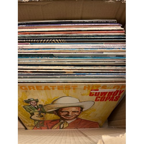 258 - BOX OF VINYL LPS COUNTRY, JOHNNY CASH, OPRY, FLATT AND SCRUGGS, BOB WILLS, etc