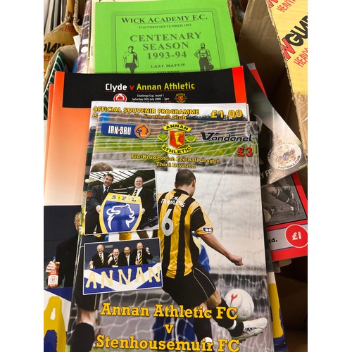 321 - BOX OF FOOTBALL PROGRAMMES SCOTTISH AND NORTHERN LEAGUE FOOTBALL CLUBS