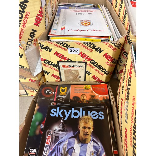 322 - BOX OF 150 PLUS PRE PREMIER LEAGUE 1970S AND 80S SOME IRISH CLUBS