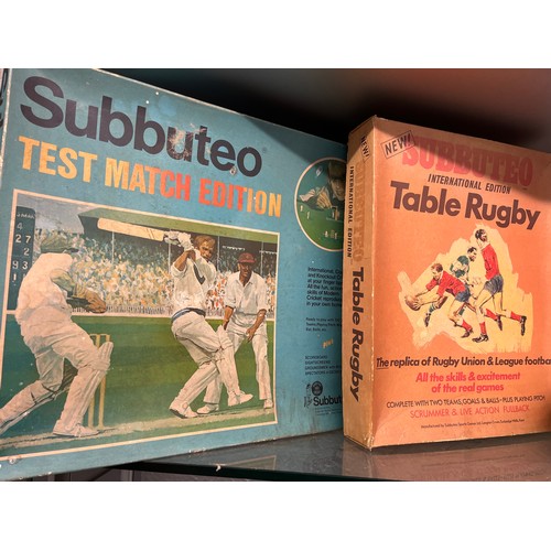 212 - VINTAGE SUBBUTEO TEST MATCH EDITION, AND SUBBUTUTEO TABLE RUGBY