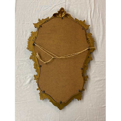 506 - GILT EFFECT ROCOCO FRAMED MIRROR