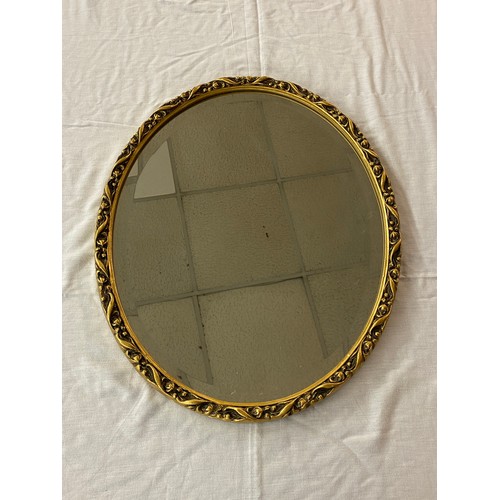 314 - GILT ACANTHUS EDGED OVAL MIRROR