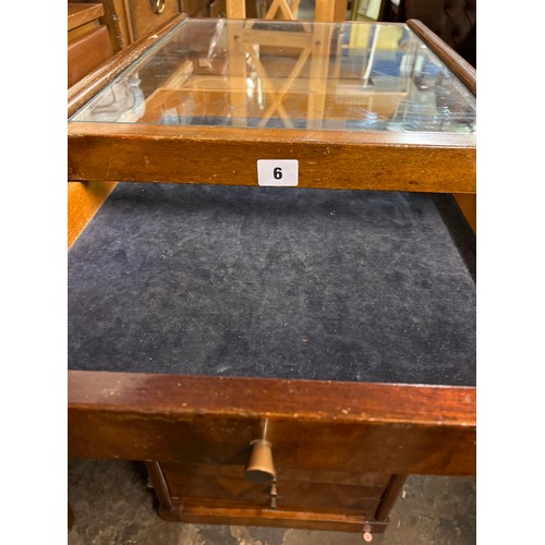 6 - WALNUT GLAZED TOP 12 DRAWER SPECIMEN CHEST