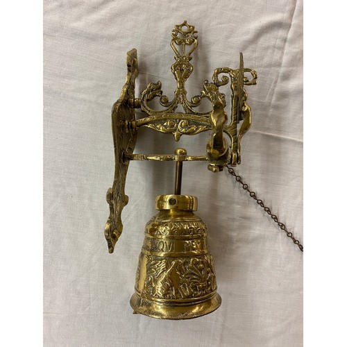 484 - REPRODUCTION BRASS ANGEL HANGING BELL