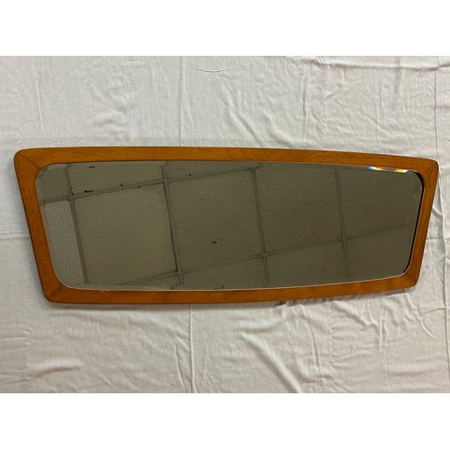 357 - VINTAGE CLARK ETON TEAK FRAMED HALL MIRROR