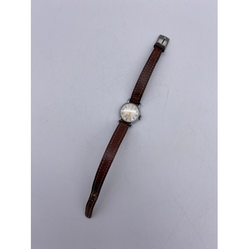 438 - LADIES TUDOR ROYAL WRISTWATCH ON LEATHER STRAP