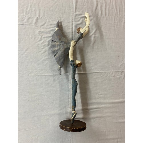 307 - METALWORK BALLET FIGURE GROUP 61CM H