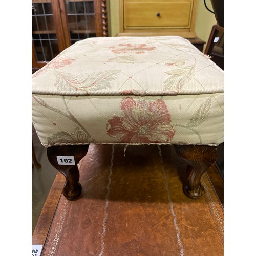 102 - FABRIC UPHOLSTERED FOOT STOOL