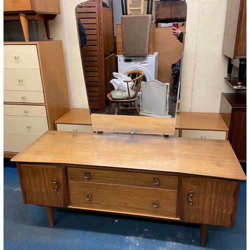 171 - MID CENTURY DRESSING TABLE WITH LOOP HANDLES