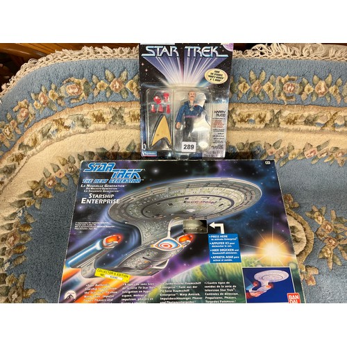 289 - BAN DAI 6102 STAR TREK THE NEXT GENERATION STARSHIP ENTERPRISE LA NOUVELLE AND PLAYMATES HARRY MUDD ... 