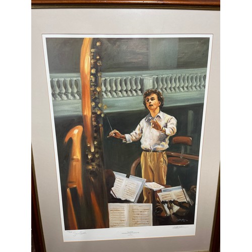 303C - FINAL REHEARSAL BEFORE SYMPHONY HALL, SIMON RATTLE BY GORDON BUTLER LIMITED EDITION PRINT 43/850 SIG... 