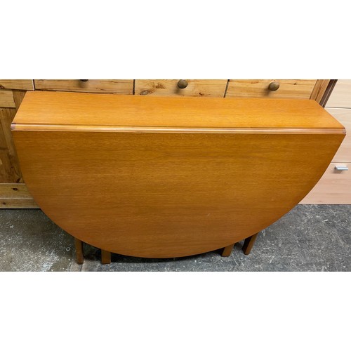 37 - TEAK NARROW DROP FLAP TABLE