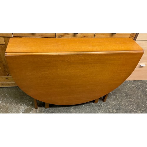 37 - TEAK NARROW DROP FLAP TABLE