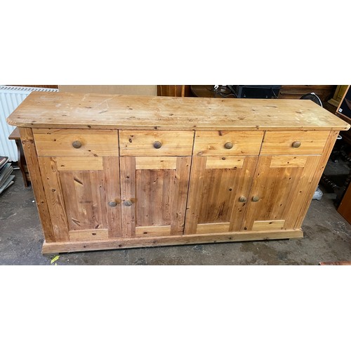 74 - PINE FARMHOUSE STYLE DRESSER BASE