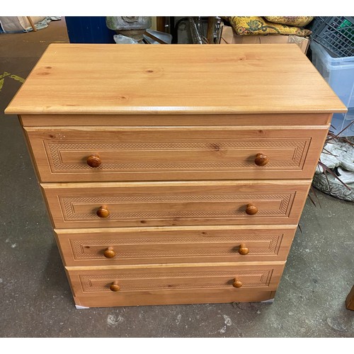 75 - PINE EFFECT FOUR DRAWER CHEST