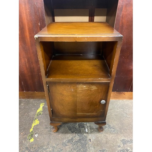 77 - WALNUT BEDSIDE CABINET