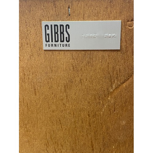 38 - 1970S GIBBS TEAK SLIDING DOOR CABINET