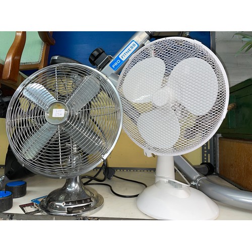 63A - TWO OSCILLATING FANS