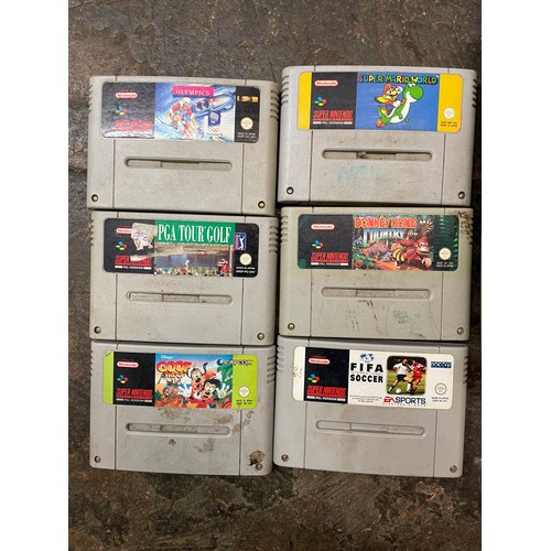 349A - VINTAGE SUPER NINTENDO PAL VERSION ENTERTAINMENT SYSTEM WITH CONTROLLERS AND GAMES INCLUDING SUPER M... 