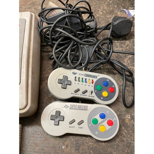 349A - VINTAGE SUPER NINTENDO PAL VERSION ENTERTAINMENT SYSTEM WITH CONTROLLERS AND GAMES INCLUDING SUPER M... 