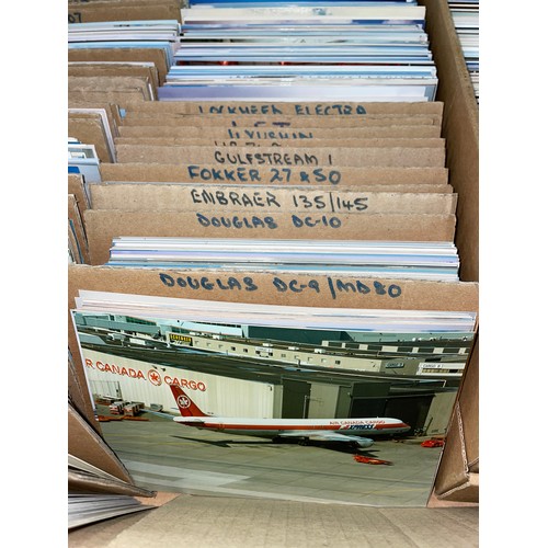 347 - TWO CARTONS OF PHOTOGRAPHS OF WORLD AVIATION AIRCRAFT AND MILITARY