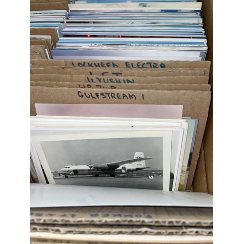 347 - TWO CARTONS OF PHOTOGRAPHS OF WORLD AVIATION AIRCRAFT AND MILITARY