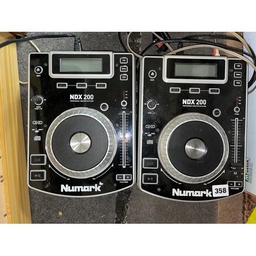 358 - TWO NUMARK NDX200 PRO TABLE TOP CD PLAYERS