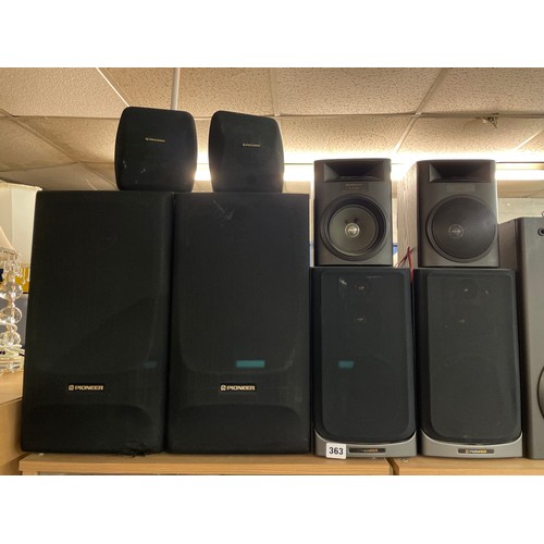 363 - FOUR PAIRS OF PIONEER SPEAKERS