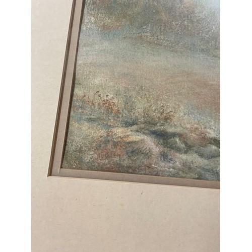 507 - PASTELS ON PAPER JOYCE HOBSON COTTAGE LANDSCAPE, AND WATERCOLOUR OF A WELSH VALLEY LANDSCAPE