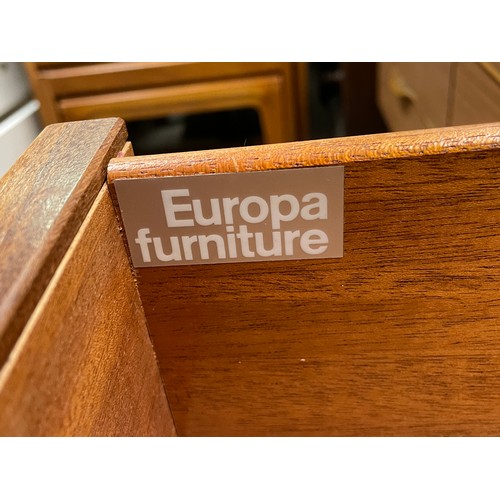 9 - EUROPA TEAK EFFECT MULTI DRAWER DRESSING TABLE