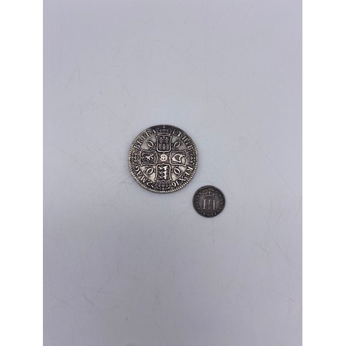 514 - 1687 MAUNDY THREEPENCE, CHARLES II 1672 CROWN