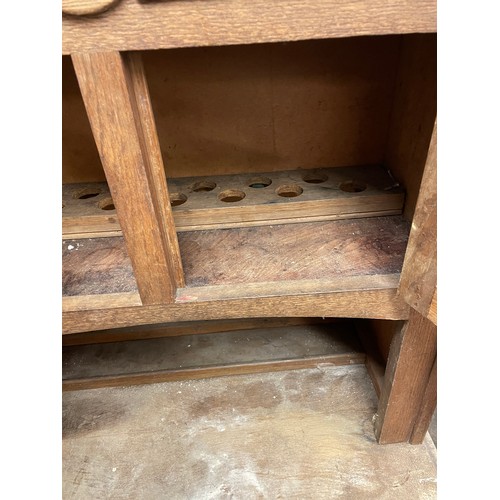 16 - OAK COMPACT DRESSER ON BUN FEET