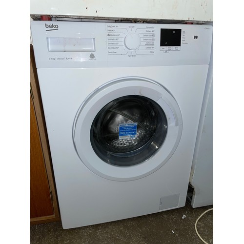 99 - BEKO 8KG A+++ WASHING MACHINE