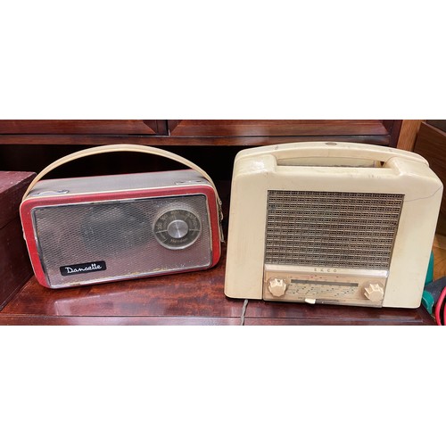 42 - EKCO U159 CREAM CASED RADIO AND DANSETTE TRANSISTOR RADIO