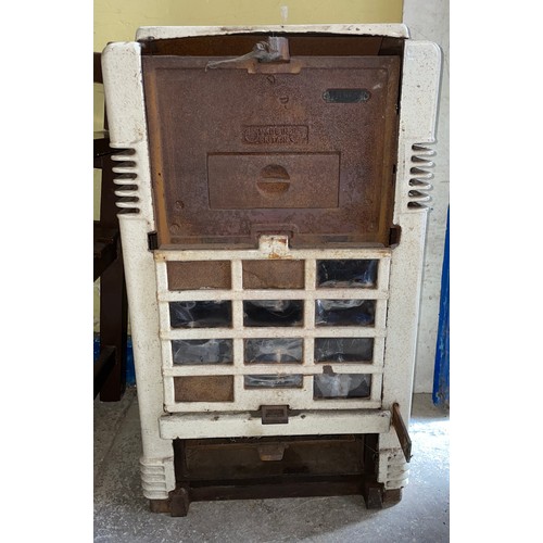 218 - CREAM PAINTED VINTAGE WOOD BURNER STOVE