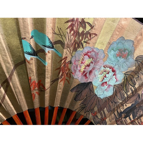 81 - ORIENTAL INSPIRED PAINTED FAN