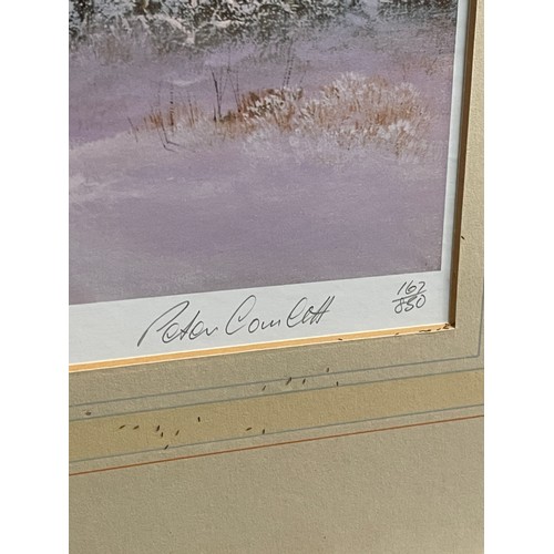 82 - PAIR OF PETER COSSLETT LIMITED EDITION LITHOGRAPHIC PRINTS AUTUMN AND WINTER LANDSCAPES