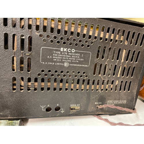 67 - EKCO BLACK CASED RADIO RECEIVER