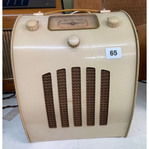 65 - CREAM CASED EVER READY RADIO RECEIVER