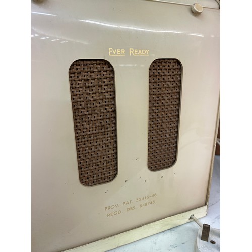 65 - CREAM CASED EVER READY RADIO RECEIVER