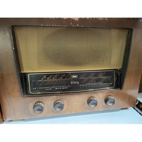 69 - RGD WALNUT CASED HI FIDELITY RADIO RECEIVER AND BUSH RADIO RECEIVER