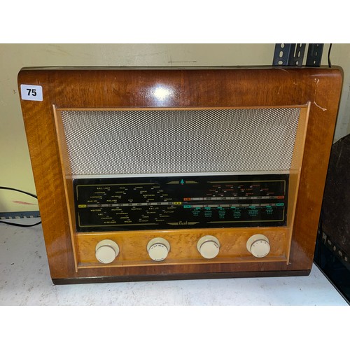 75 - BUSH WALNUT CASED RADIO RECEIVER