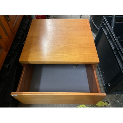 249 - TEAK LOW BEDSIDE CHEST