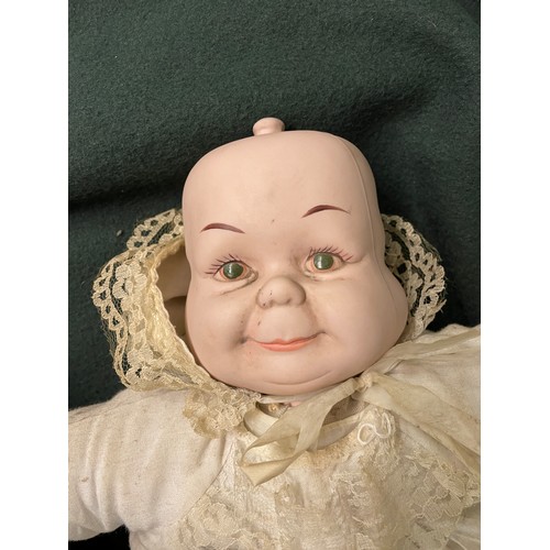 471 - BISQUE PORCELAIN HEADED THREE FACE HEADED DOLL