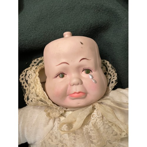 471 - BISQUE PORCELAIN HEADED THREE FACE HEADED DOLL