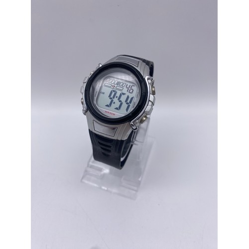 572 - GENTLEMAN'S JARAGAR SPORTS DESIGN CHRONOGRAPH WRISTWATCH AND A DIGITAL WATCH