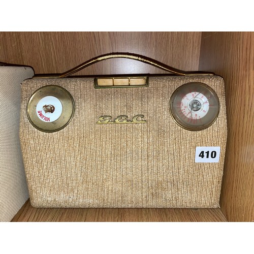 410 - VIDOR PORTABLE RADIO AND VINTAGE GEC RADIO