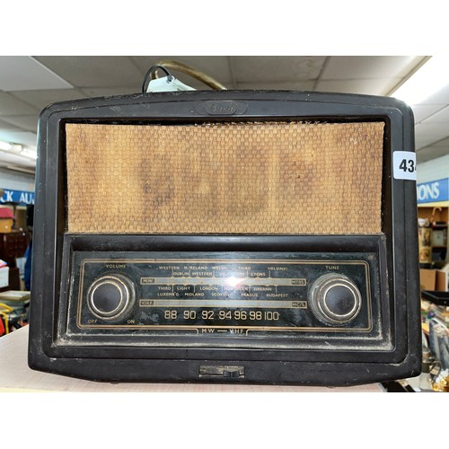 434 - BUSH BAKELITE CASED MAINS RADIO