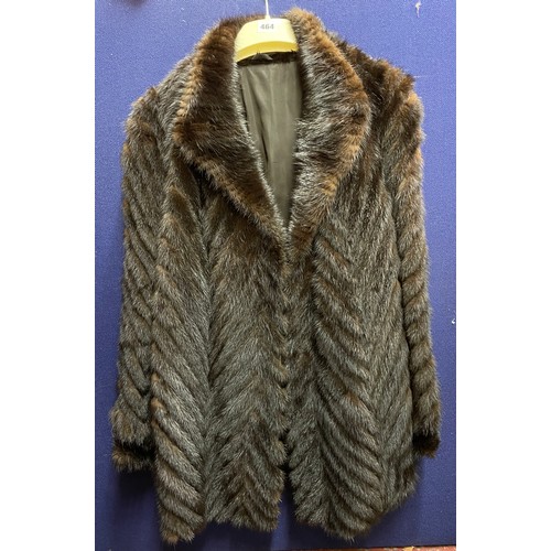 464 - VINTAGE CHEVRON MINK HALF LENGTH COAT